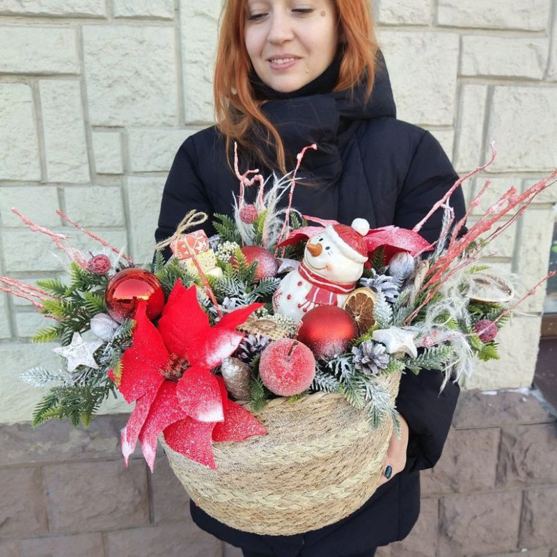 Новогодний подарок "Корзина счастья !", стандартный