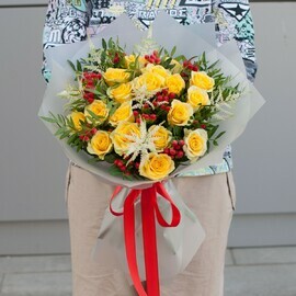 Букет цветов Осенний поцелуй