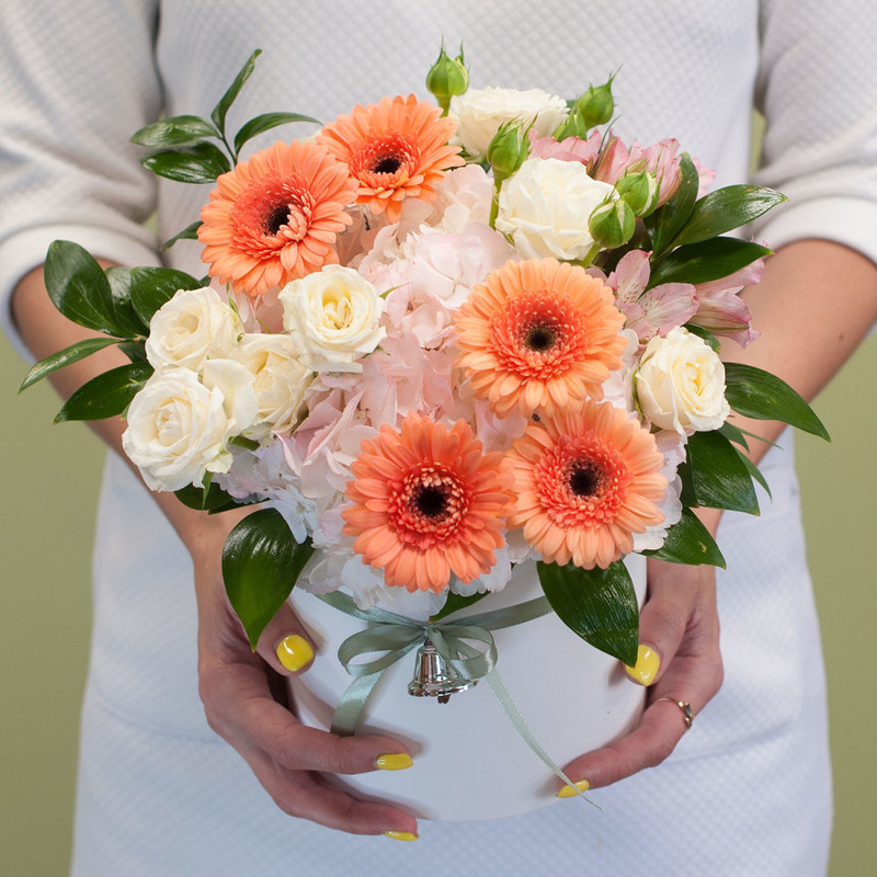 Коробка с цветами "Школьный звонок", стандартный