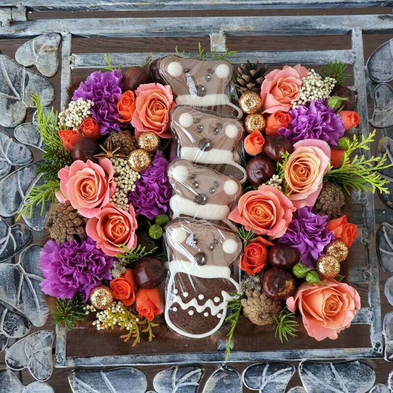 Zimnyaya kompozitciya s pechen_yami Schastlivie Mishki, standart