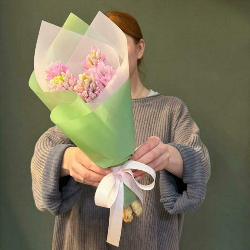 5 розовых гиацинтов, стандартный