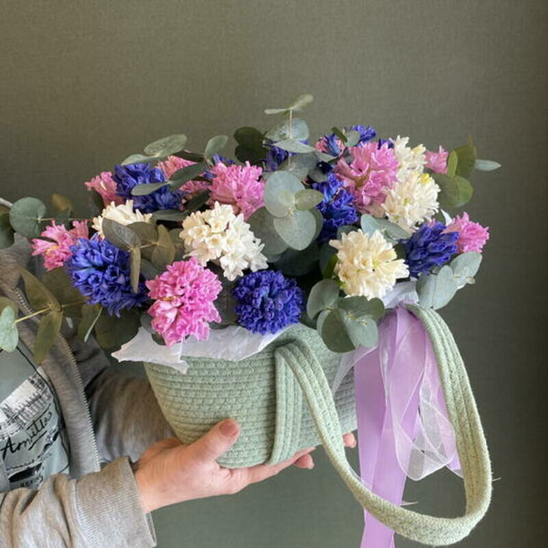 Сумка с гиацинтами и эвкалиптом, стандартный