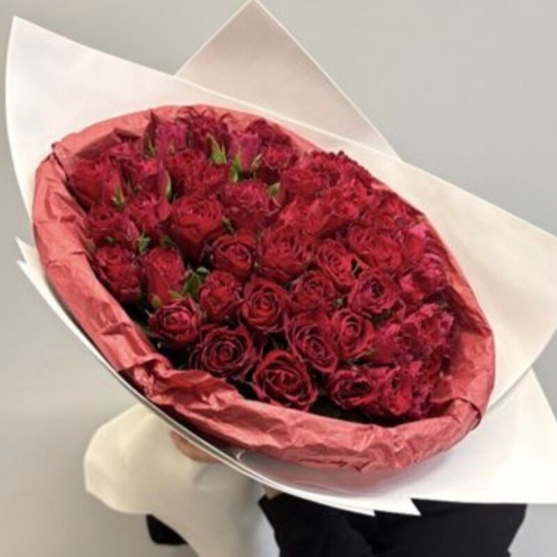 51 красная Роза любви , премиум
