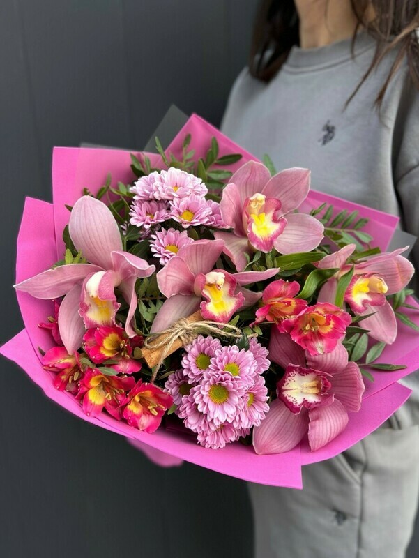 Букет Мега Розовая фисташка, стандартный
