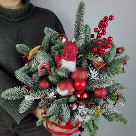 Новогодняя композиция из нобилиса Зимняя сказка