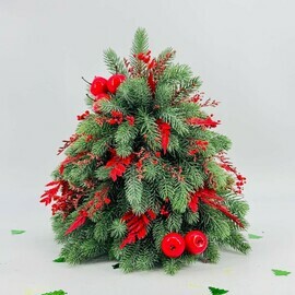 Новогодняя ёлка из искусственного нобилиса ручной работы 40 см. Ёлочка рождественская