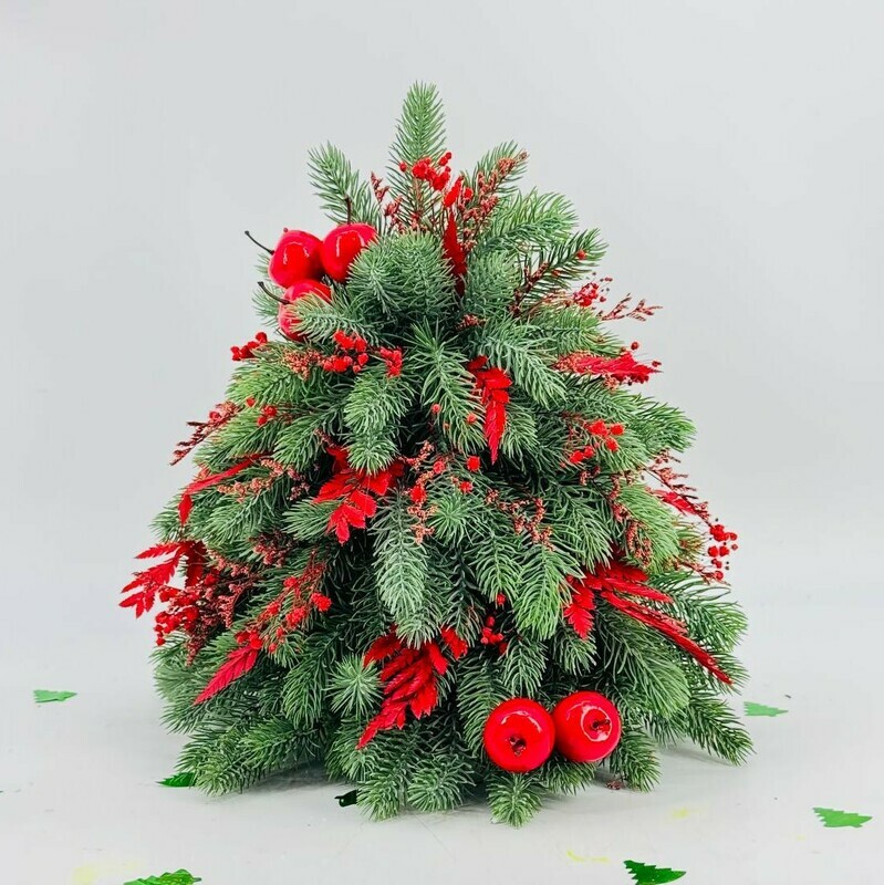 Новогодняя ёлка из искусственного нобилиса ручной работы 40 см. Ёлочка рождественская, стандартный