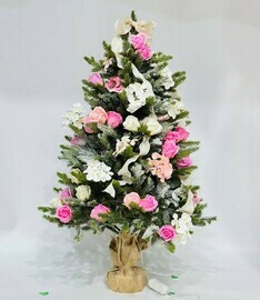 Novogodnyaya yolochka iz iskusstvennogo nobilisa 90 sm. YOlka rozhdestvenskaya s podsvetkoj