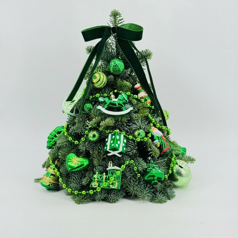 Новогодняя ель 40 см ручной работы из веток живого нобилиса. Датская ель. Ёлка из СССР, стандартный