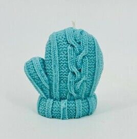 Свеча фигурная ручной работы "Рукавичка". Свеча интерьерная. Подарок на новый год