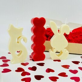 Подарочный набор свечей ручной работы из премиального воска