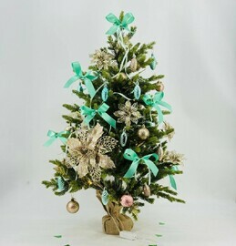 Новогодняя ёлочка из искусственного нобилиса  90 см. Ёлка дизайнерская с подсветкой