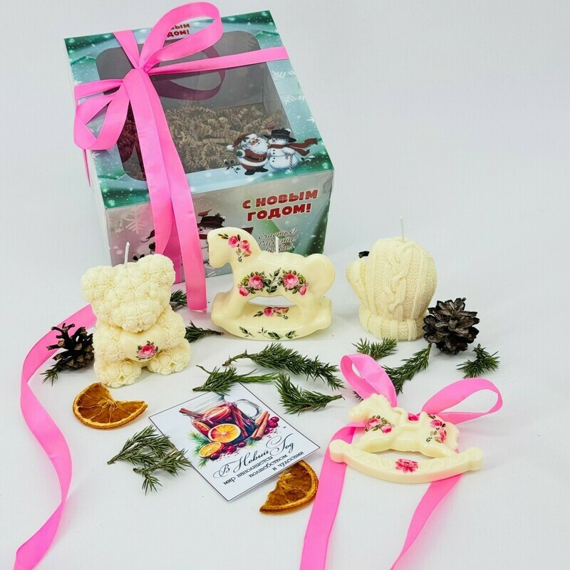 Podarochnij nabor svechej avtorskoj rabota. Podarok na Novij god, standart