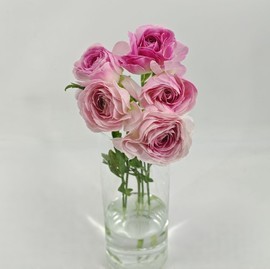 Нежные розовые ранункулюсы лютики 5 шт. Живые цветы. Букет для девушки