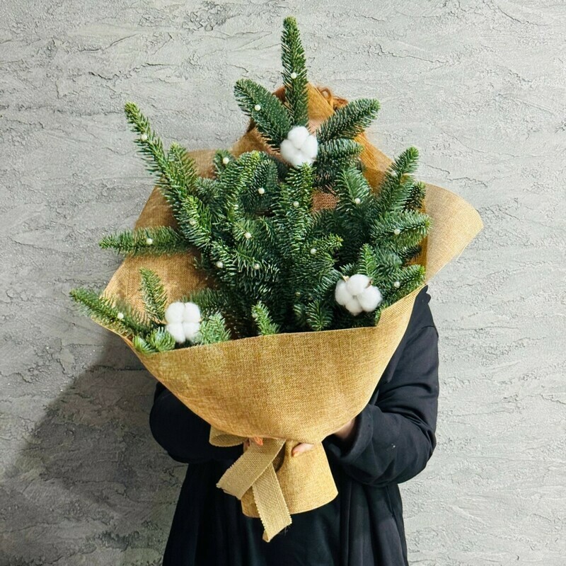 пышный букетик из натурального нобилиса, стандартный