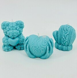 Набор декоративных свечей ручной работы. Ароматическая свеча