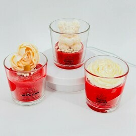 Подарочный набор свечей в стакане ручной работы из премиального соевого воска