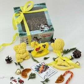 Подарочный набор свечей и саше ручной работы. Подарок на Новый  год