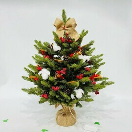 Novogodnyaya yolochka iz iskusstvennogo nobilisa 60 sm s podsvetkoj