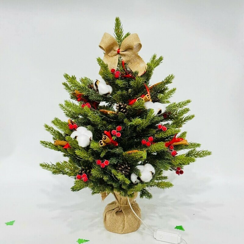 Новогодняя ёлочка из искусственного нобилиса 60 см с подсветкой, стандартный