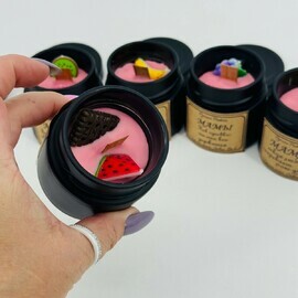 Подарочный набор свечей  ручной работы из премиального воска с фигурными фруктами. Подарок для мамы