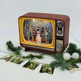 Подарок на Новый год. Музыкальный сувенир ретро советский телевизор