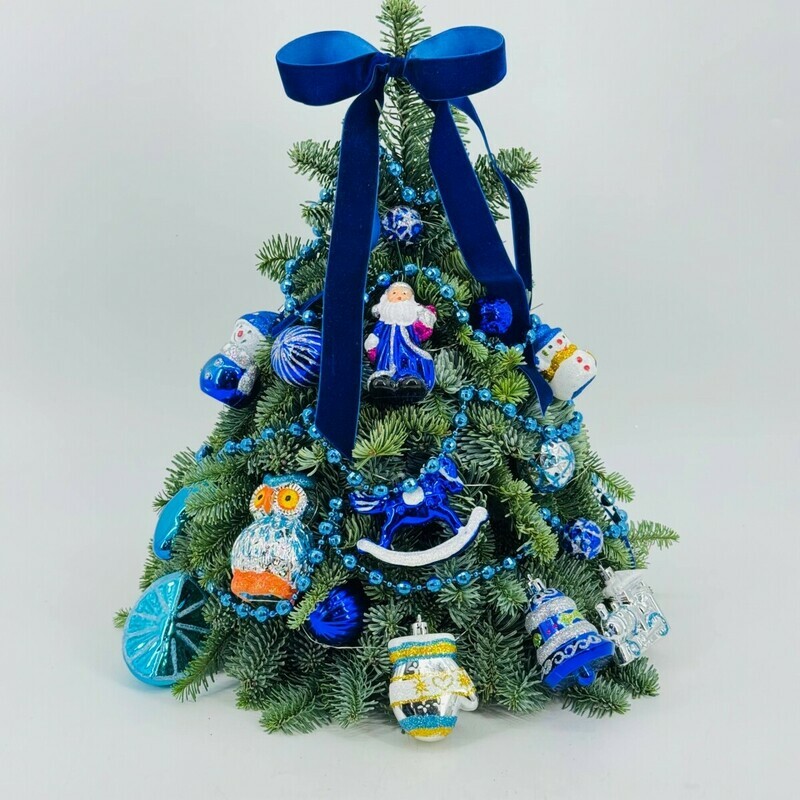 Ёлочка винтажная из детства СССР ручная работа. Ёлка из веток датской ели нобилис, стандартный