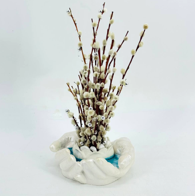 Inter_ernaya kompozitciya zhivaya verba v kashpo "Ruki Davida" s epoksidnoj smoloj, standart