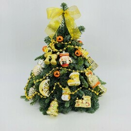 Новогодняя ёлка 40 см ручной работы из веток живого нобилиса. Ёлочка из СССР