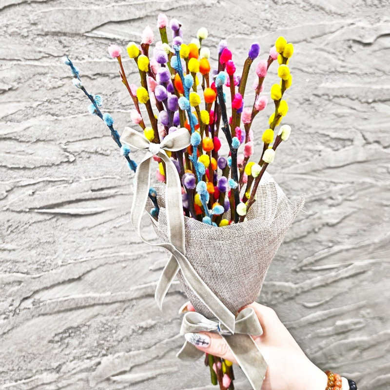 Buket iz verbi. ZHivaya verba krashenaya. Pashal_nij buket, standart