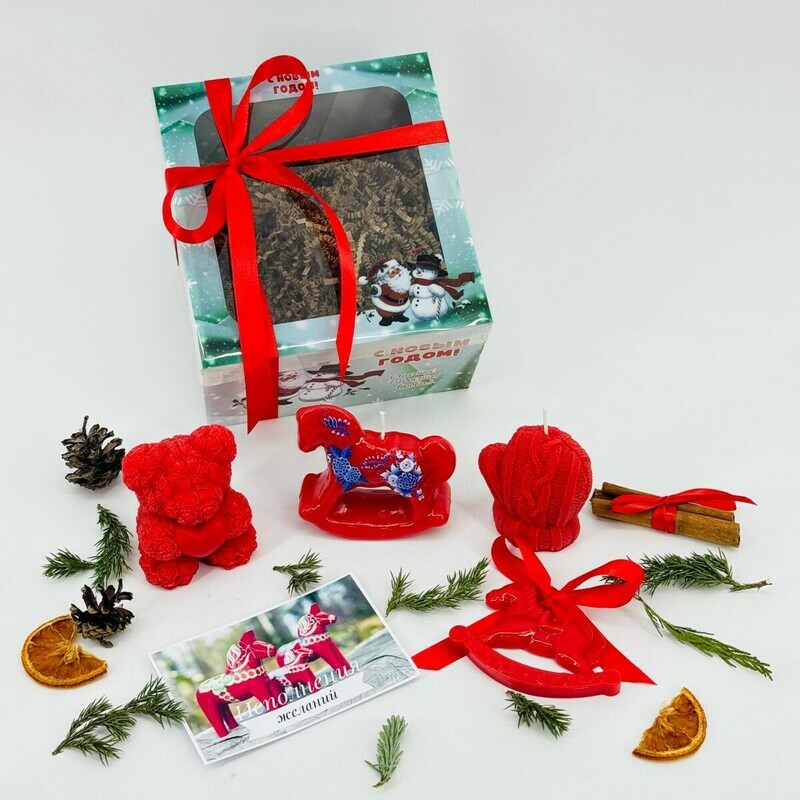 Podarochnij nabor svechej ruchnoj raboti. Podarok na novij god, standart