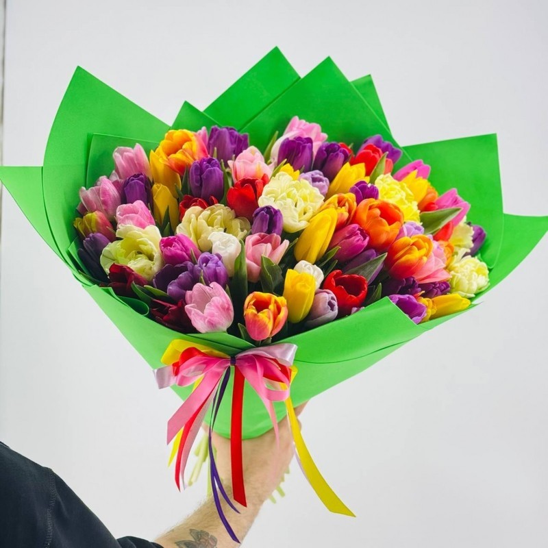 85 tyul_panov miks premium. Buket na den_ rozhdeniya, 8 marta, standart