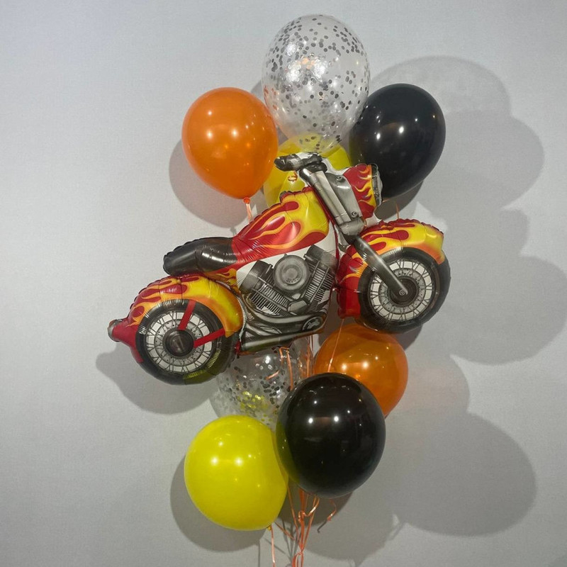 Nabor sharov "Ognennij bajk" mototcikl. SHariki dlya muzhchini, standart