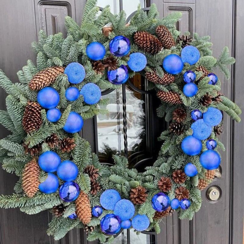 Венок интерьерный Новогодний из живой ели нобилис, стандартный