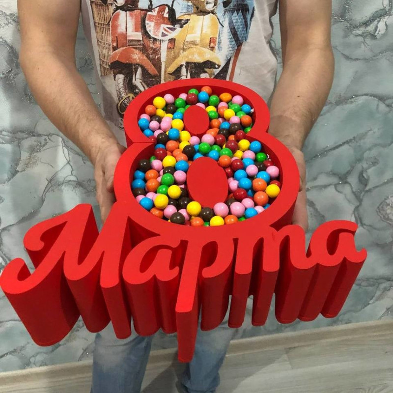 Сладкий подарок на 8 марта, стандартный