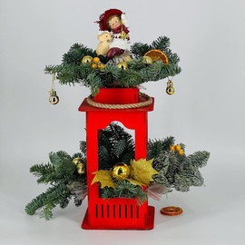 Настольная композиция с нобилисом фонарь подсвечник