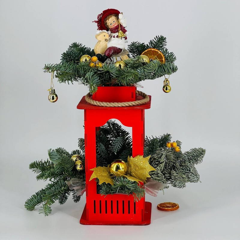 Настольная композиция с нобилисом фонарь подсвечник, стандартный