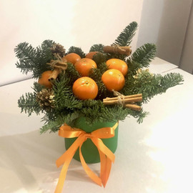 Букет из нобилиса и мандаринов