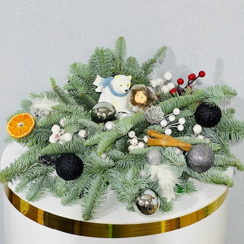 Рождественский подарок букет из нобилиса, стандартный