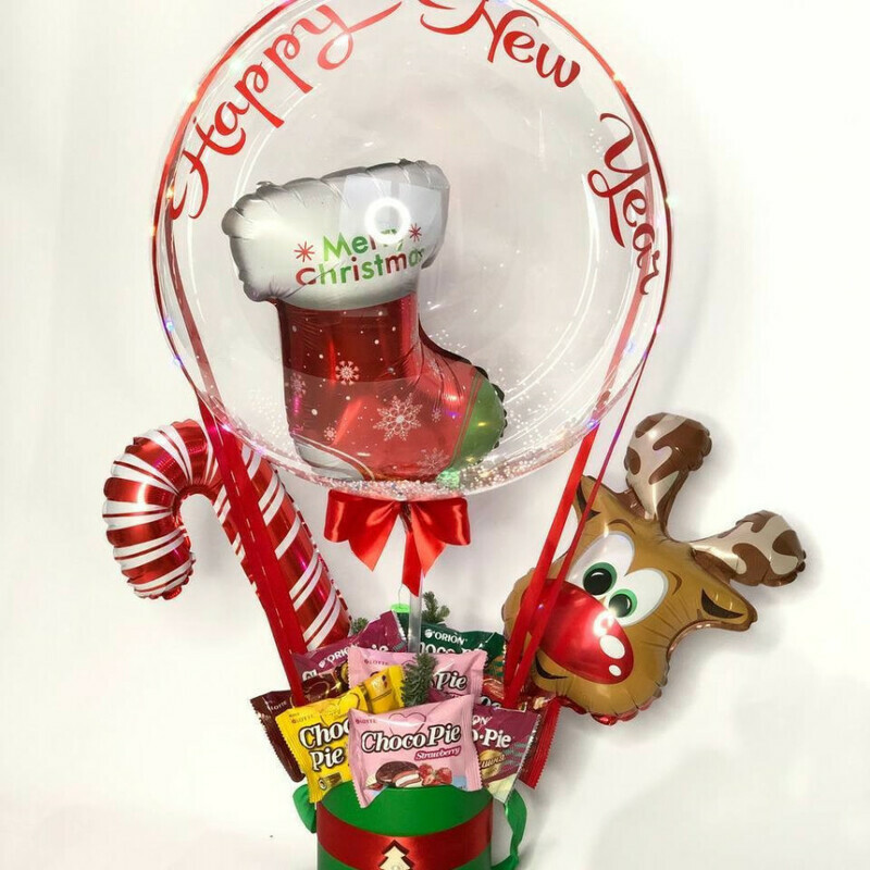 Букет из сладостей новогодний, стандартный