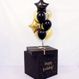 Коробка  сюрприз с шарами. Коробка гигант с шариками дл мужчины
