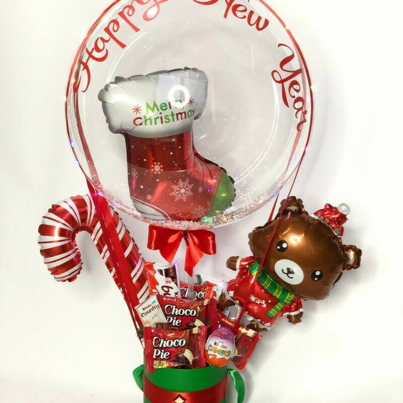 Букет из конфет на новый год, стандартный