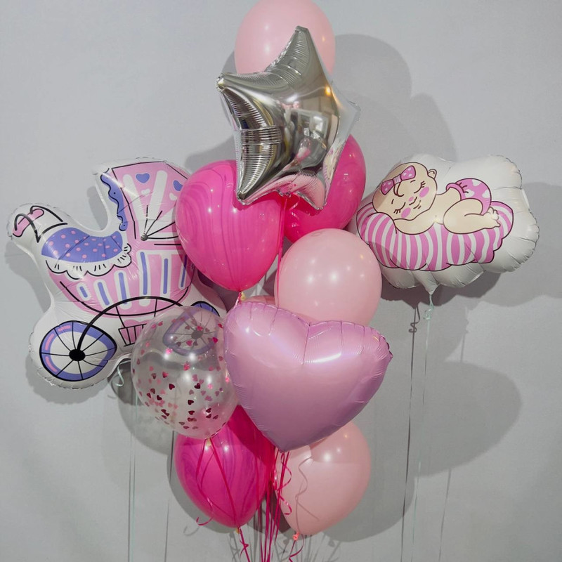 Nabor sharikov s geliem na vipisku iz roddoma, standart