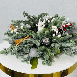 Настольная композиция на Рождество новый год из нобилис 