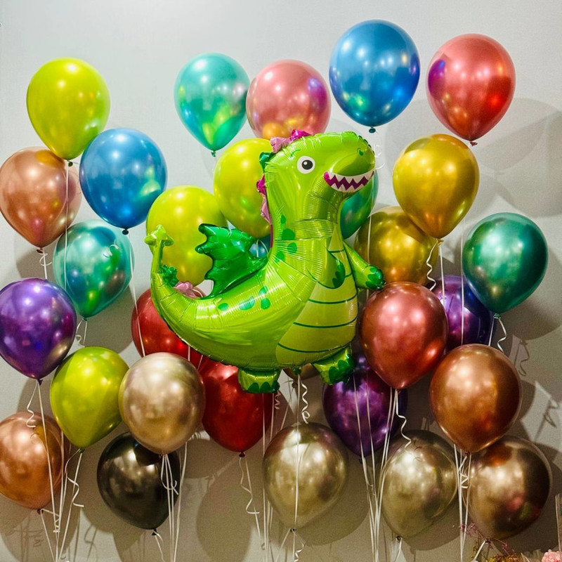 Vozdushnie shari hrom s drakonom na detskij den_ rozhdeniya, standart