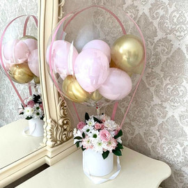 Buket na share. TCveti s sharom babls