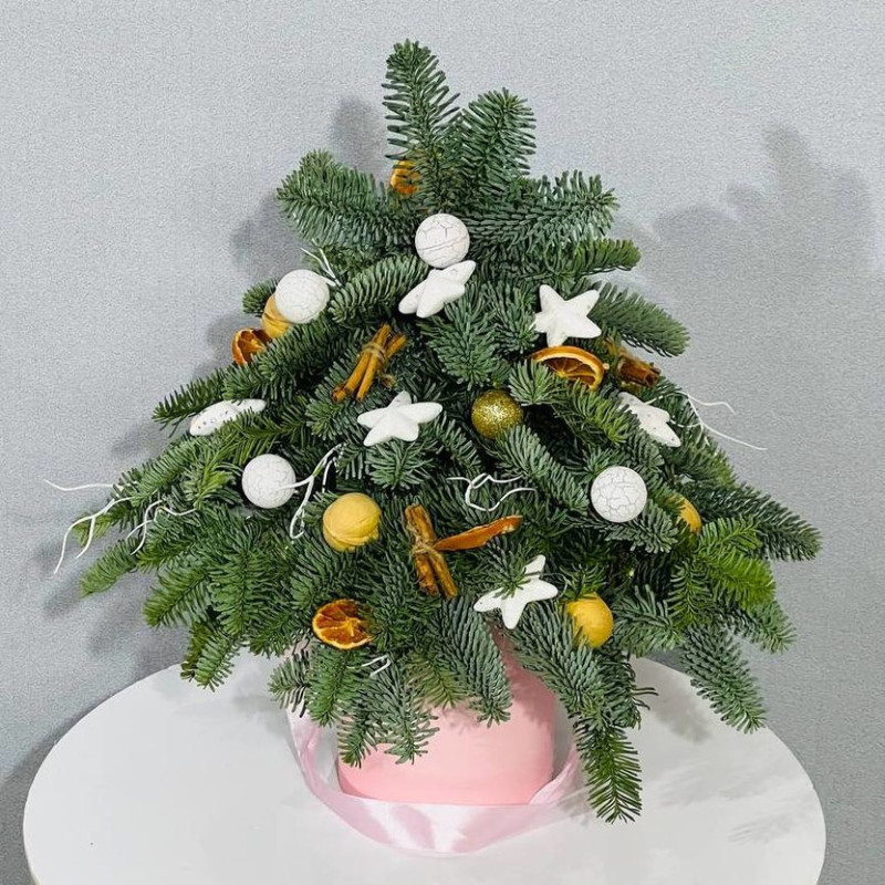 Ёлочка из веток натуральной хвои нобилис интерьерная 40 см, стандартный