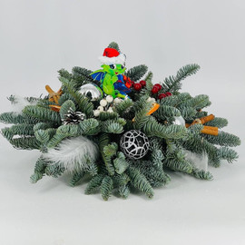 Настольная композиция из натуральной датской ели нобилис