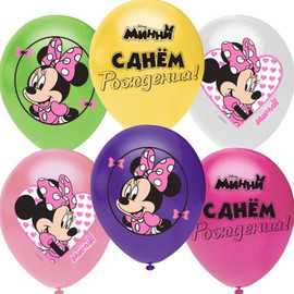 Шары Минни Маус. Воздушные шарики на день рождения девочки