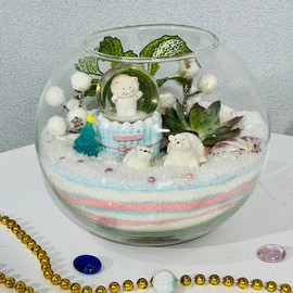 Новогодний подарок флорариум с растениями